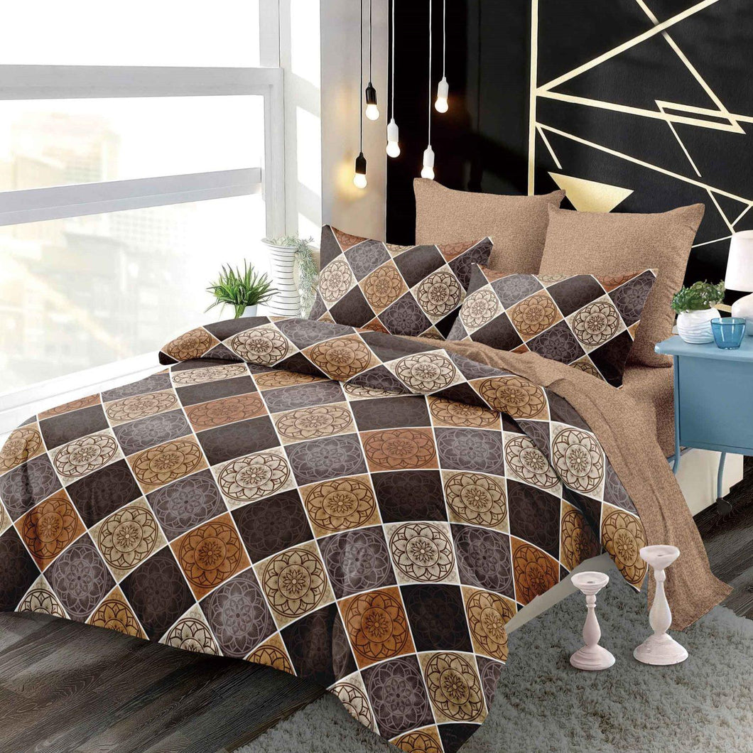 Lenjerie pat dublu, FINET, cu elastic, 6 piese, F-14