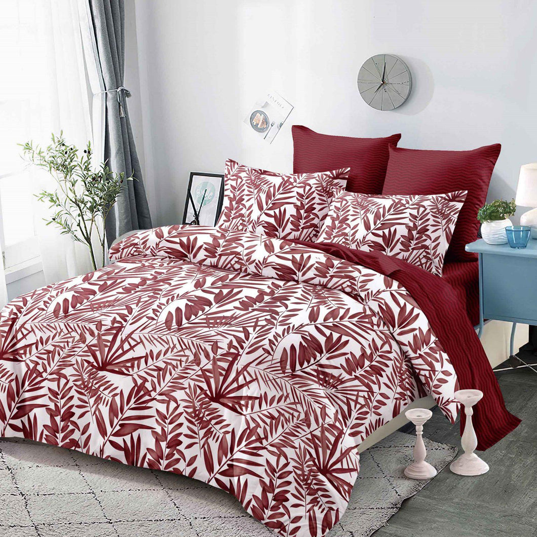 Lenjerie pat dublu, FINET, cu elastic, 6 piese, F-09