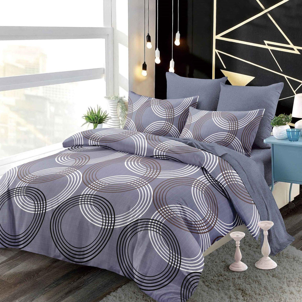 Lenjerie pat dublu, FINET, cu elastic, 6 piese, F-07