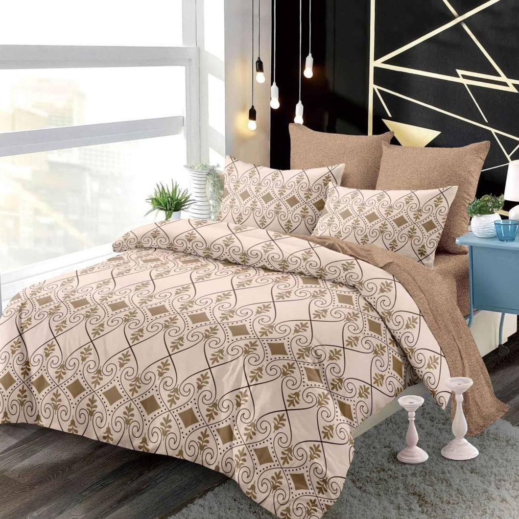 Lenjerie pat dublu, FINET, cu elastic, 6 piese, F-06