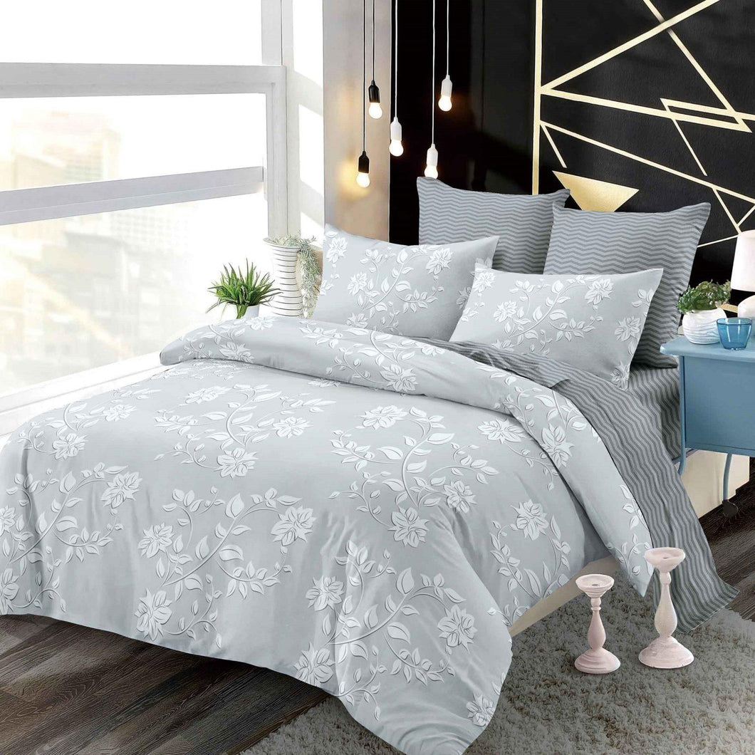 Lenjerie pat dublu, FINET, cu elastic, 6 piese, F-05