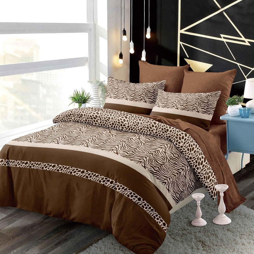 Lenjerie pat dublu, FINET, cu elastic, 6 piese, F-04