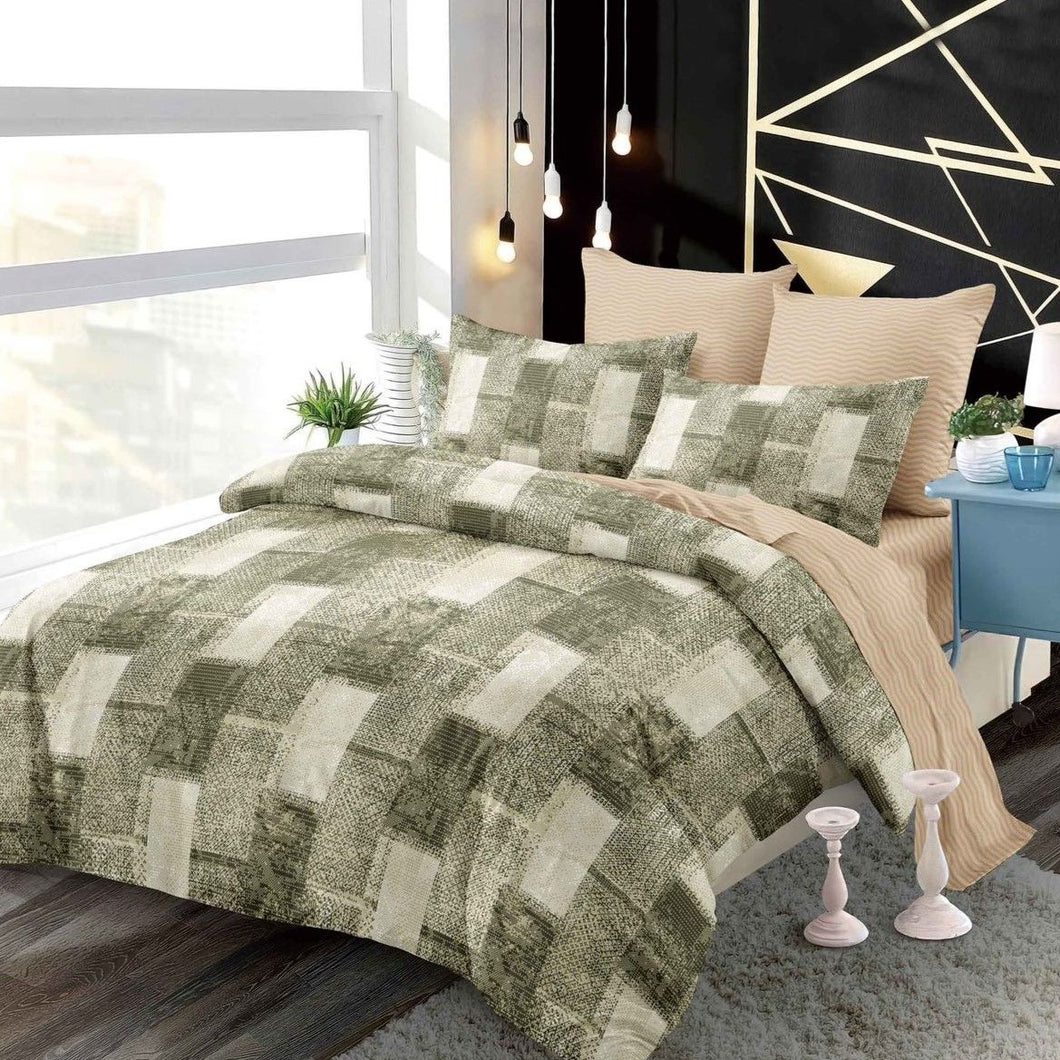 Lenjerie pat dublu, FINET, cu elastic, 6 piese, F-27