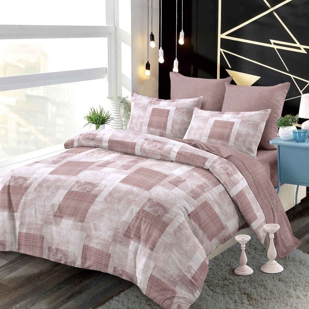 Lenjerie pat dublu, FINET, cu elastic, 6 piese, F-23