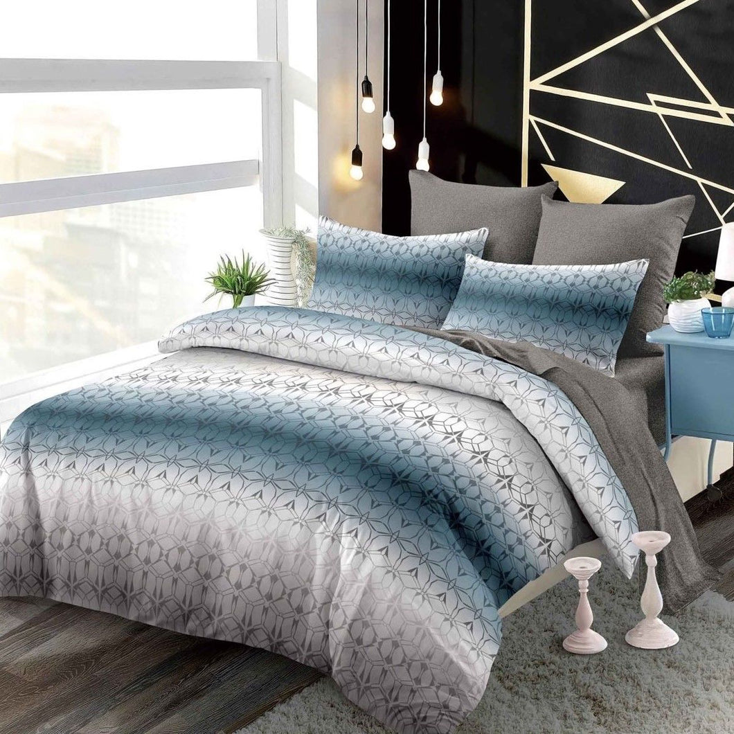 Lenjerie pat dublu, FINET, cu elastic, 6 piese, F-21