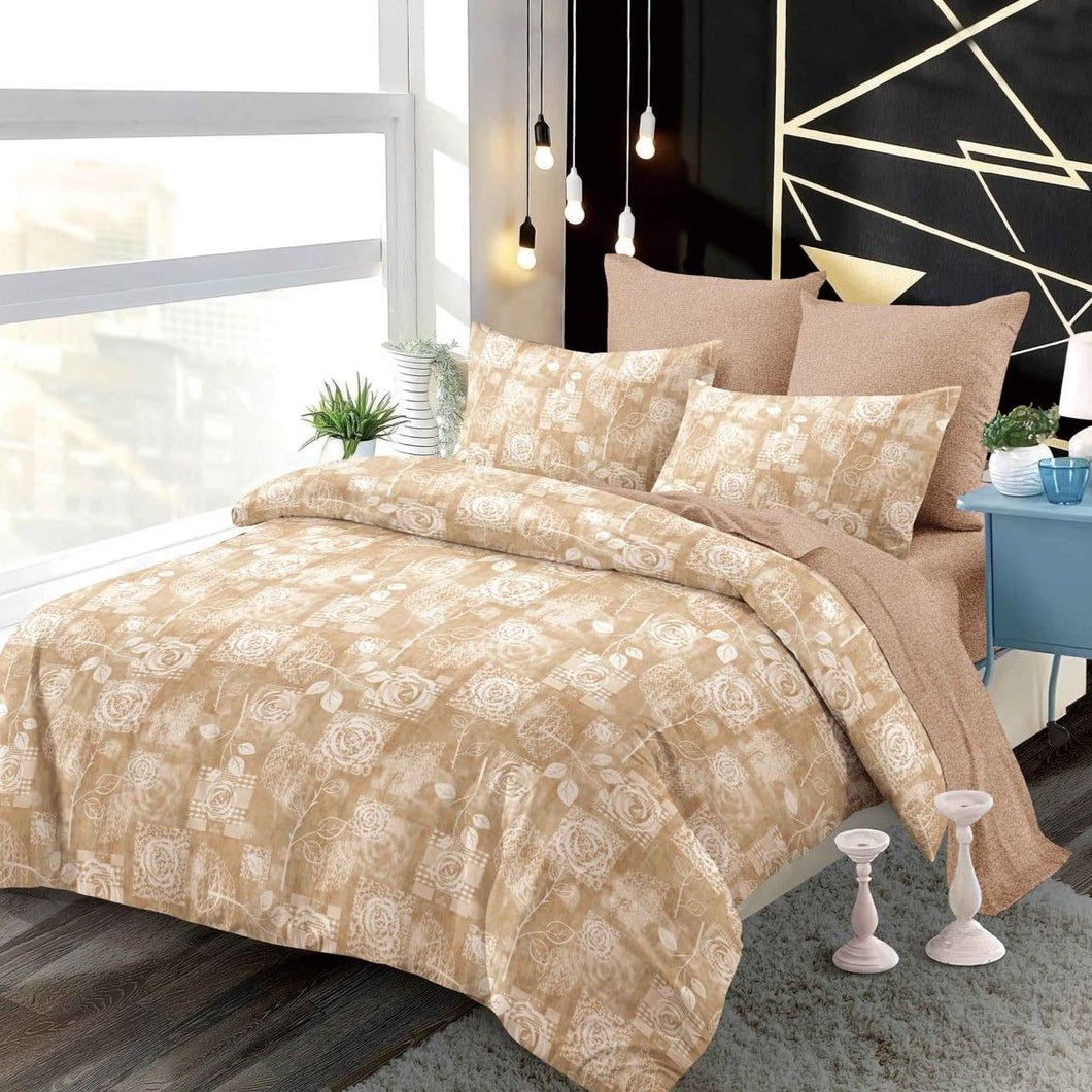 Lenjerie pat dublu, FINET, cu elastic, 6 piese, F-19