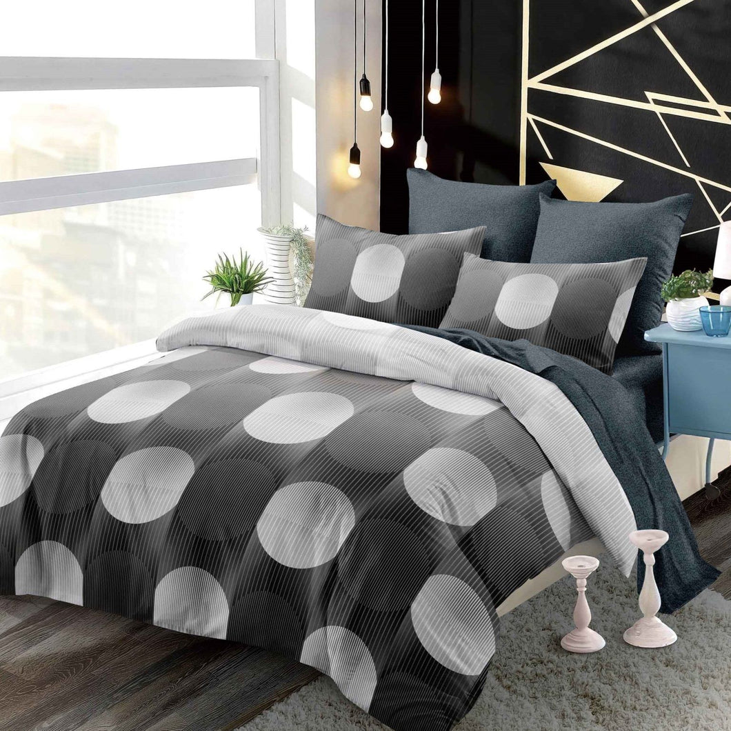 Lenjerie pat dublu, FINET, cu elastic, 6 piese, F-18