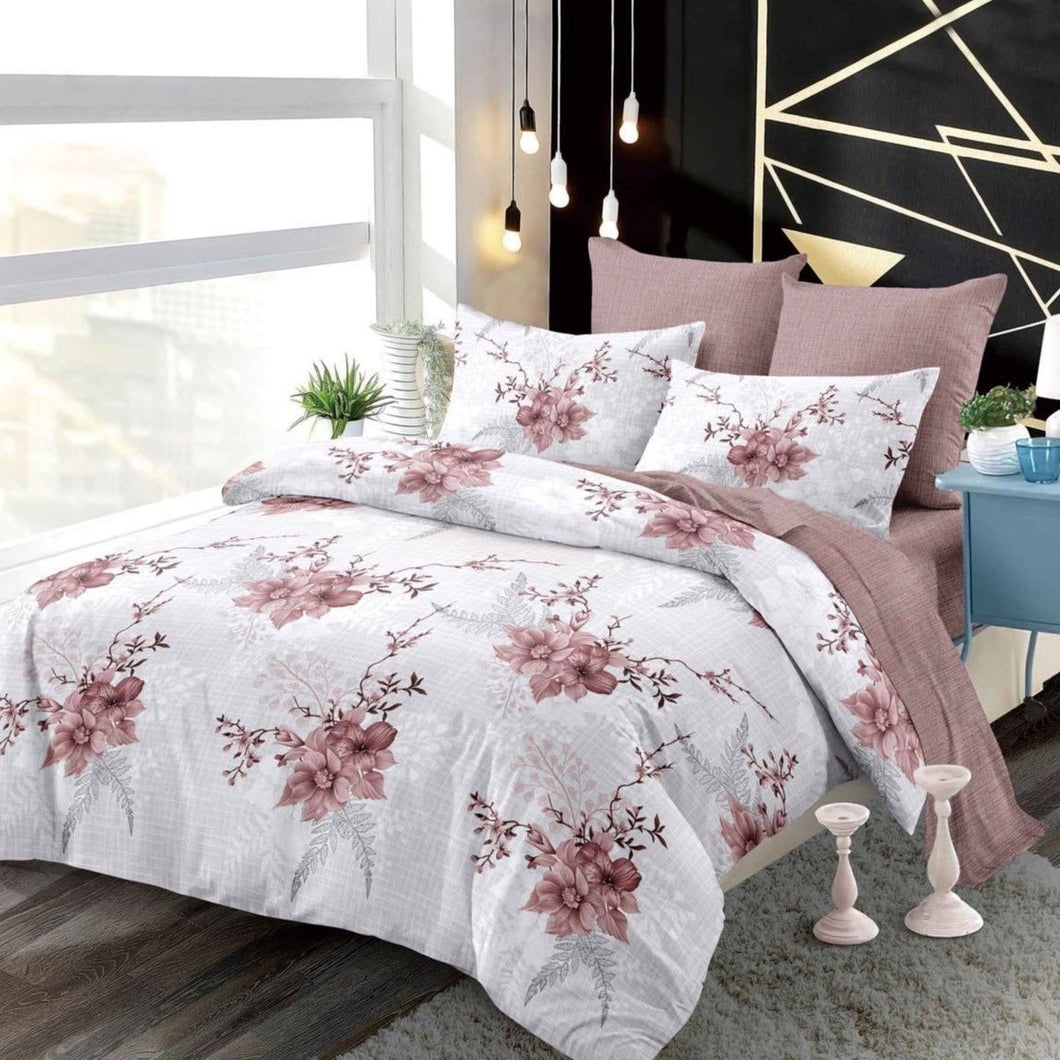 Lenjerie pat dublu, FINET, cu elastic, 6 piese, F-17