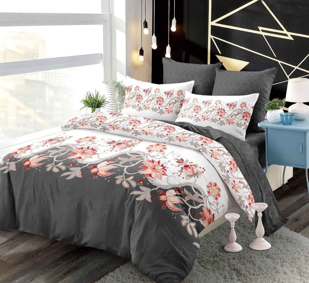 Lenjerie pat dublu, FINET, cu elastic, 6 piese, F-74