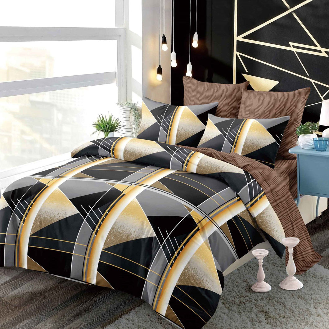 Lenjerie pat dublu, FINET, cu elastic, 6 piese, F-68