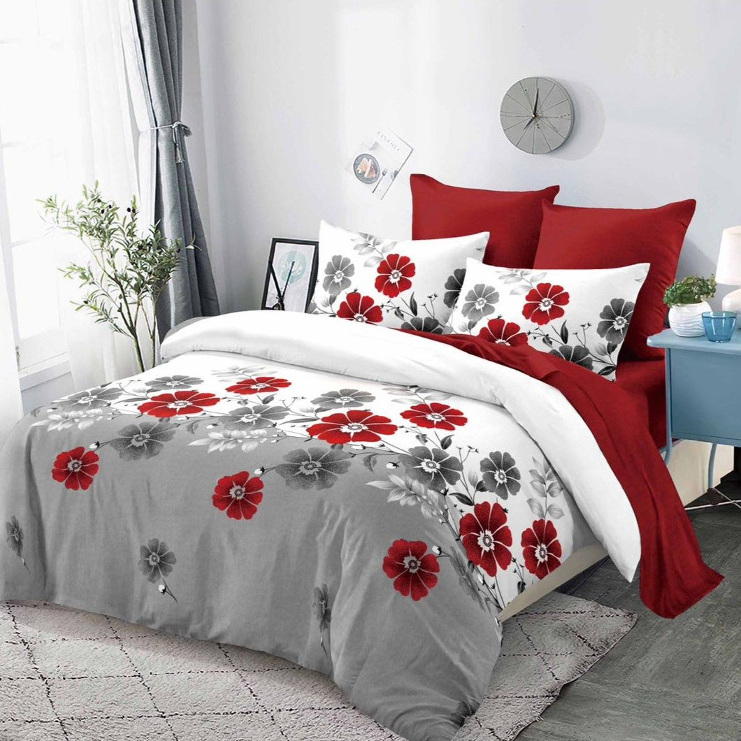 Lenjerie pat dublu, FINET, cu elastic, 6 piese, F-65