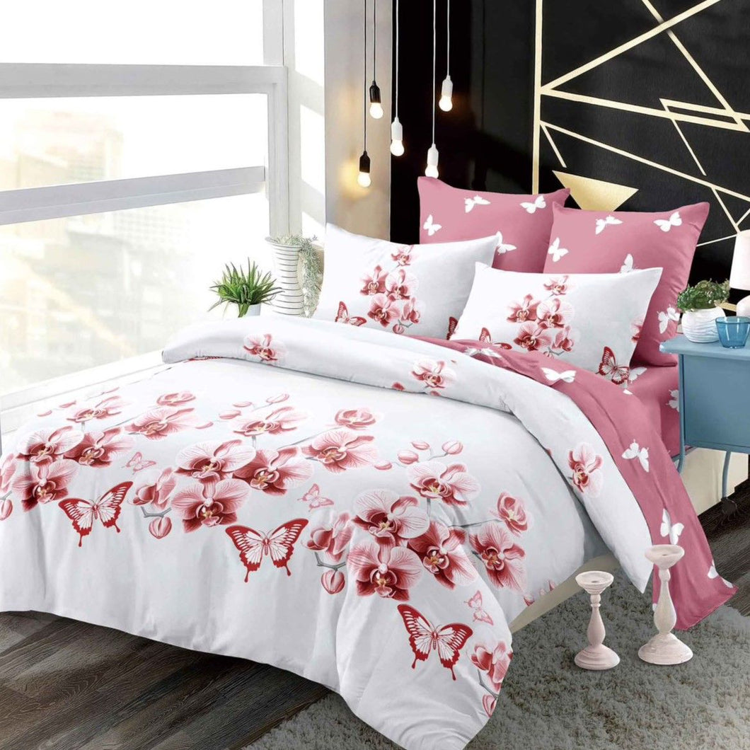 Lenjerie pat dublu, FINET, cu elastic, 6 piese, F-63