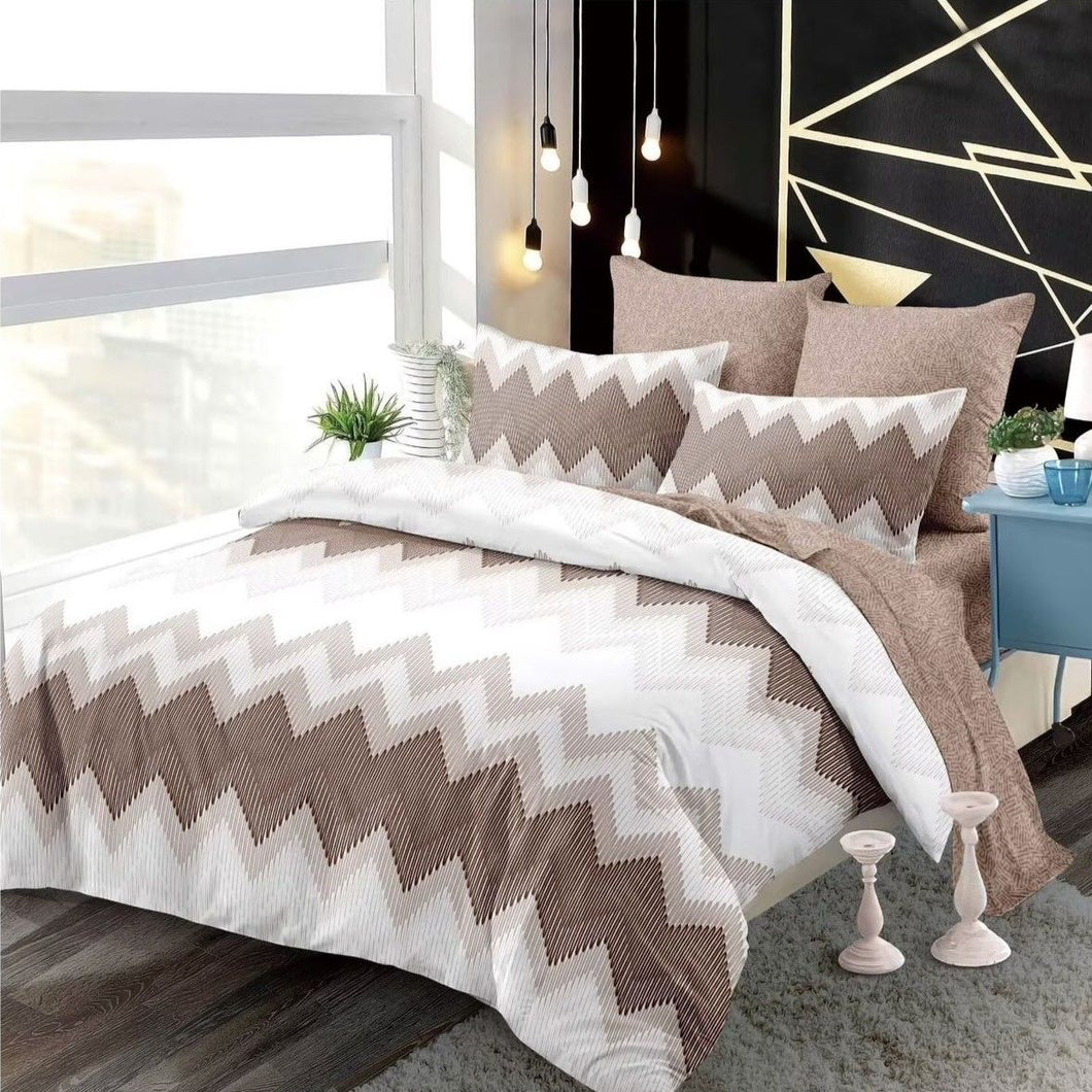 Lenjerie pat dublu, FINET, cu elastic, 6 piese, F-58