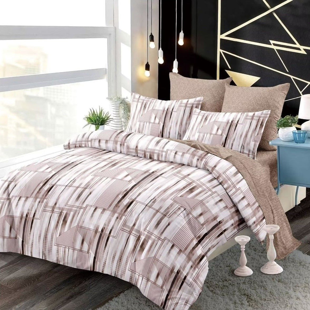 Lenjerie pat dublu, FINET, cu elastic, 6 piese, F-55