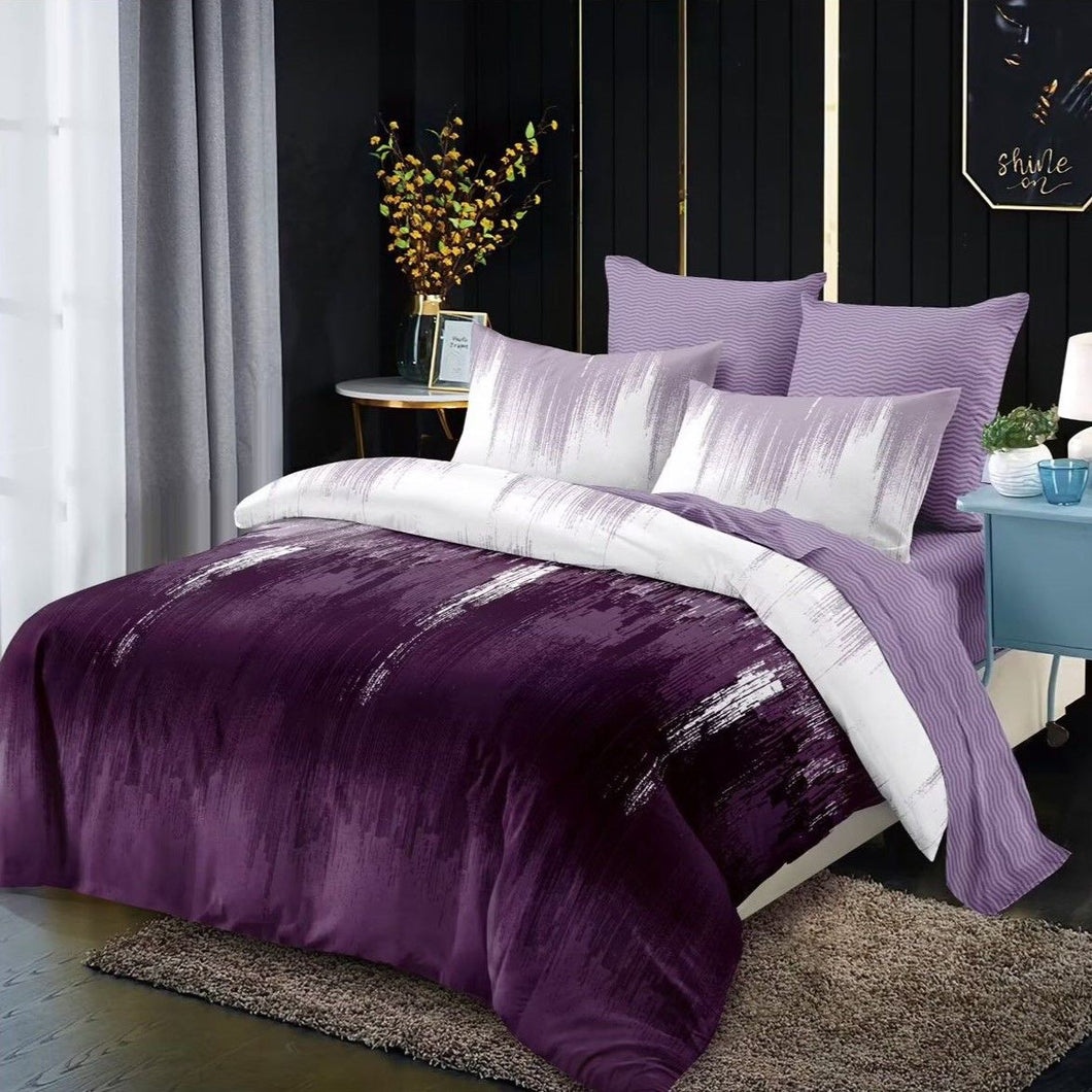 Lenjerie pat dublu, FINET, cu elastic, 6 piese, F-52