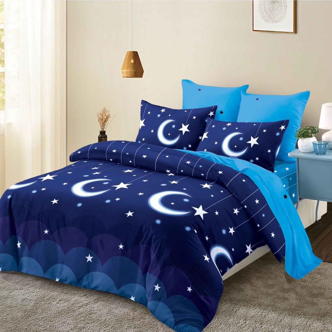 Lenjerie pat dublu, FINET, cu elastic, 6 piese, F-49