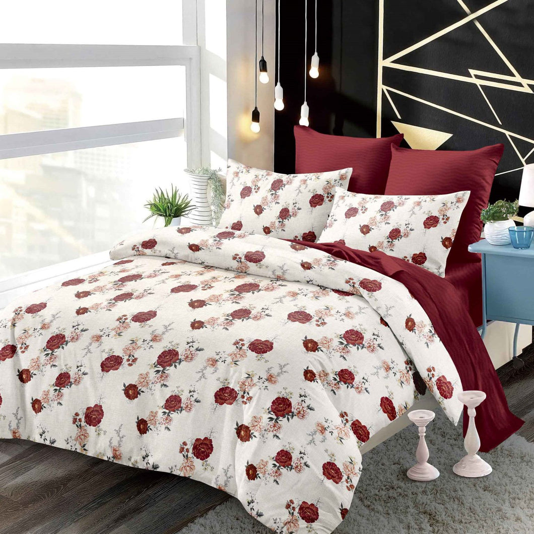 Lenjerie pat dublu, FINET, cu elastic, 6 piese, F-45