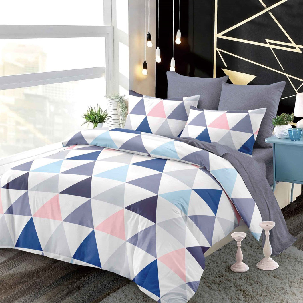 Lenjerie pat dublu, FINET, cu elastic, 6 piese, F-43