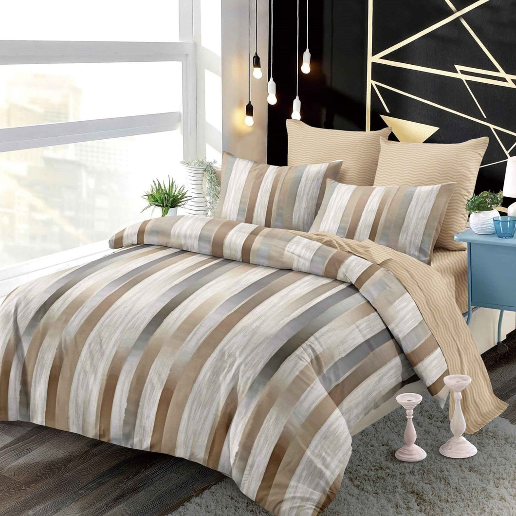 Lenjerie pat dublu, FINET, cu elastic, 6 piese, F-40