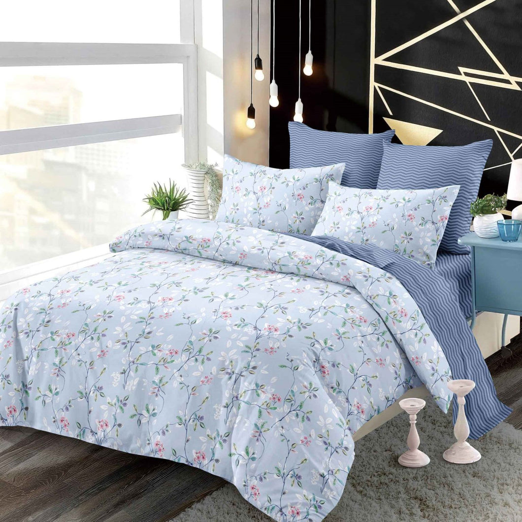 Lenjerie pat dublu, FINET, cu elastic, 6 piese, F-35