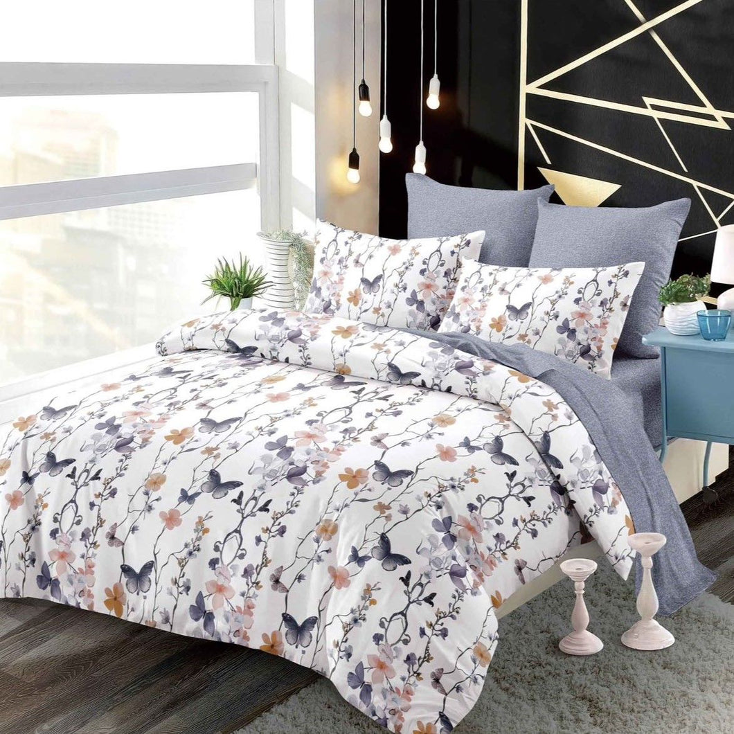 Lenjerie pat dublu, FINET, cu elastic, 6 piese, F-33