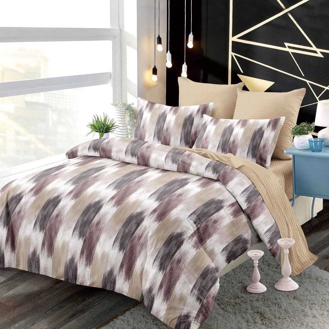 Lenjerie pat dublu, FINET, cu elastic, 6 piese, F-32