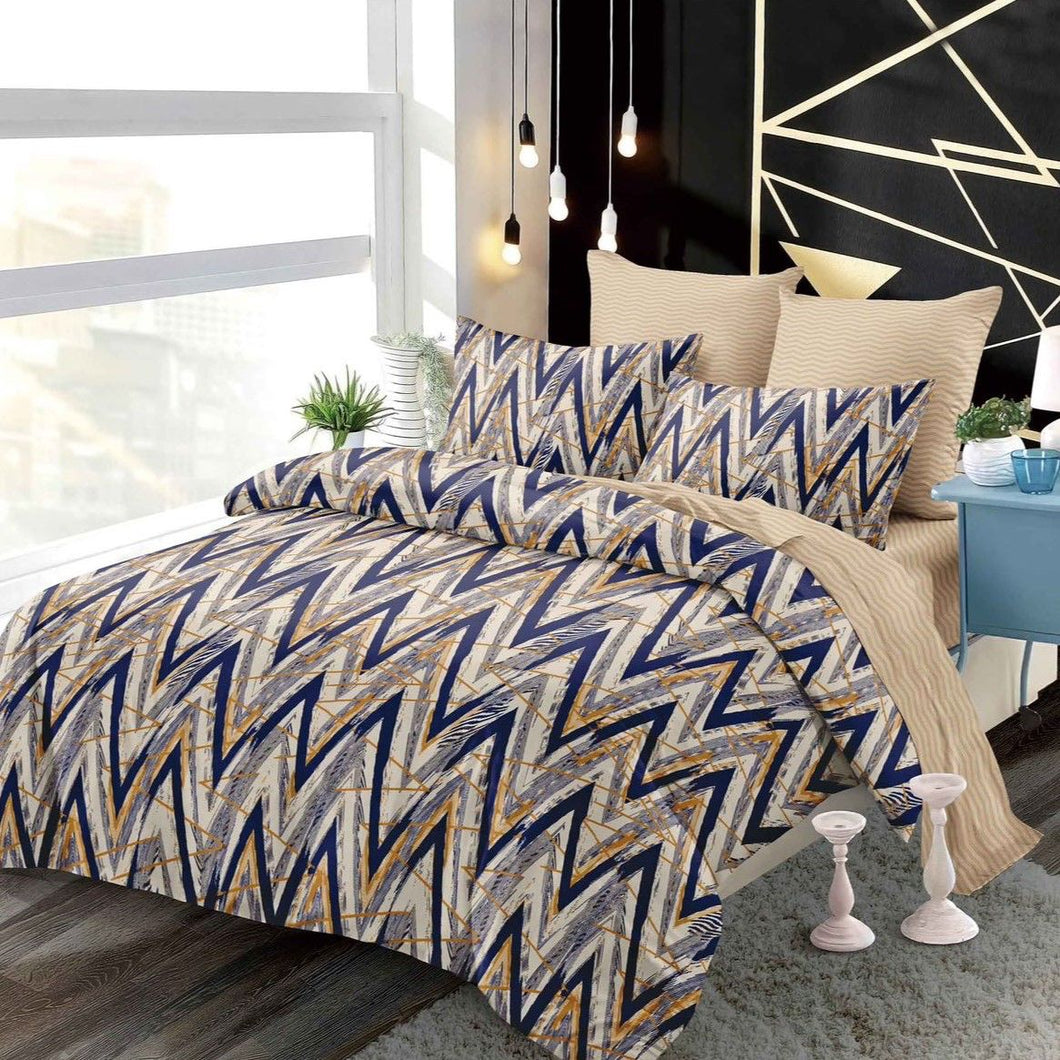 Lenjerie pat dublu, FINET, cu elastic, 6 piese, F-30