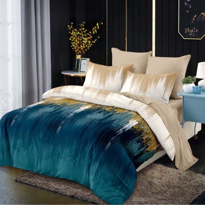 Lenjerie pat dublu, FINET, fara elastic, 6 piese, F-88