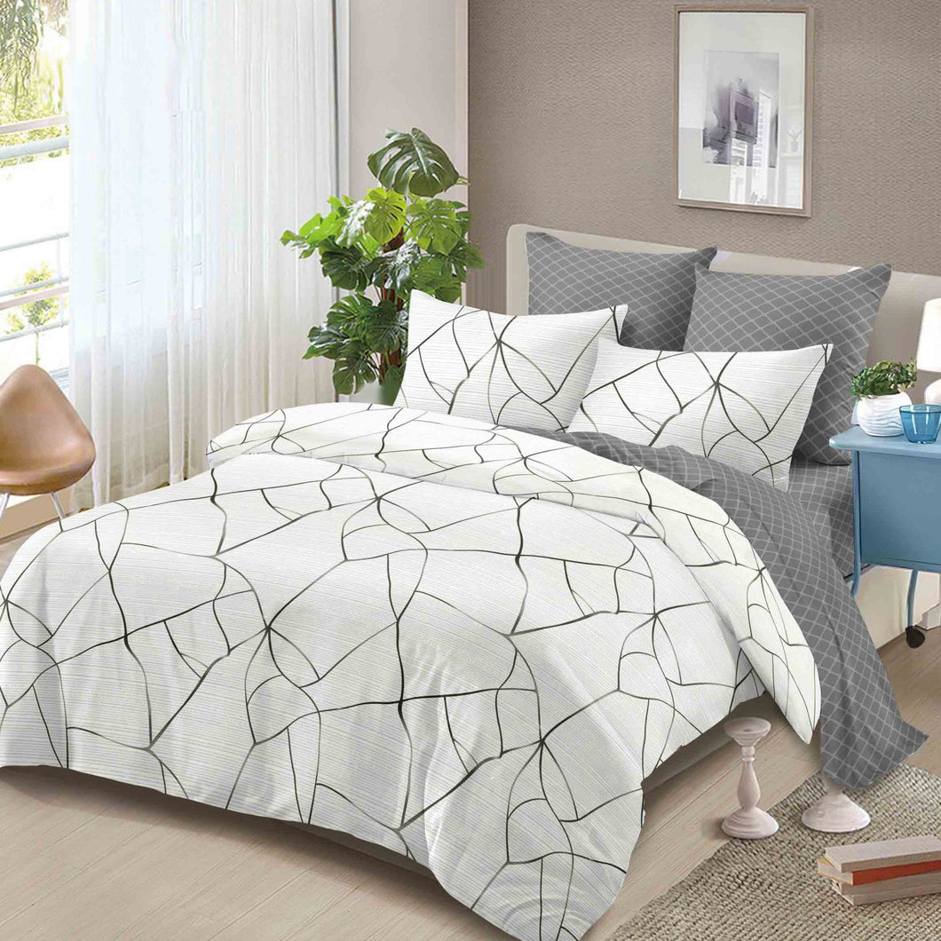 Lenjerie pat dublu, FINET, fara elastic, 6 piese, F-84