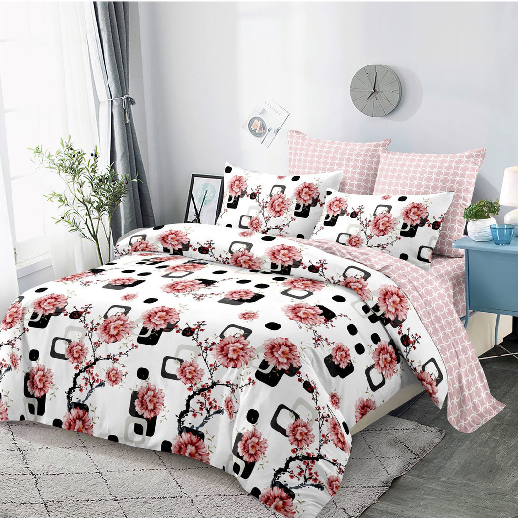 Lenjerie pat dublu, FINET, fara elastic, 6 piese, F-79