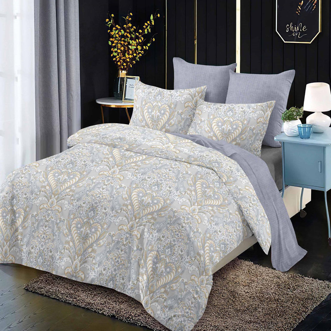 Lenjerie pat dublu, FINET, fara elastic, 6 piese, F-77