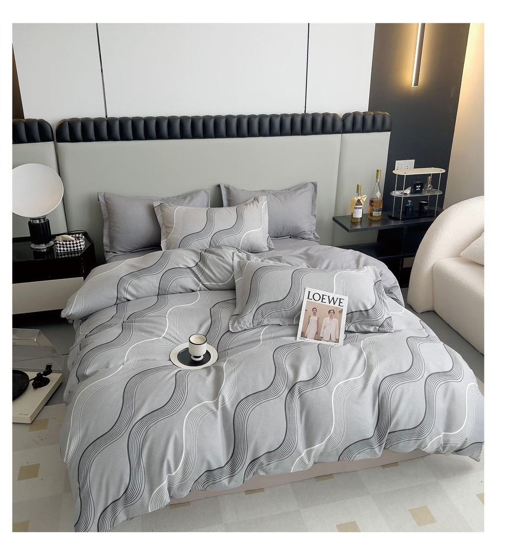 Lenjerie pat dublu, FINET, fara elastic, 6 piese, F-212