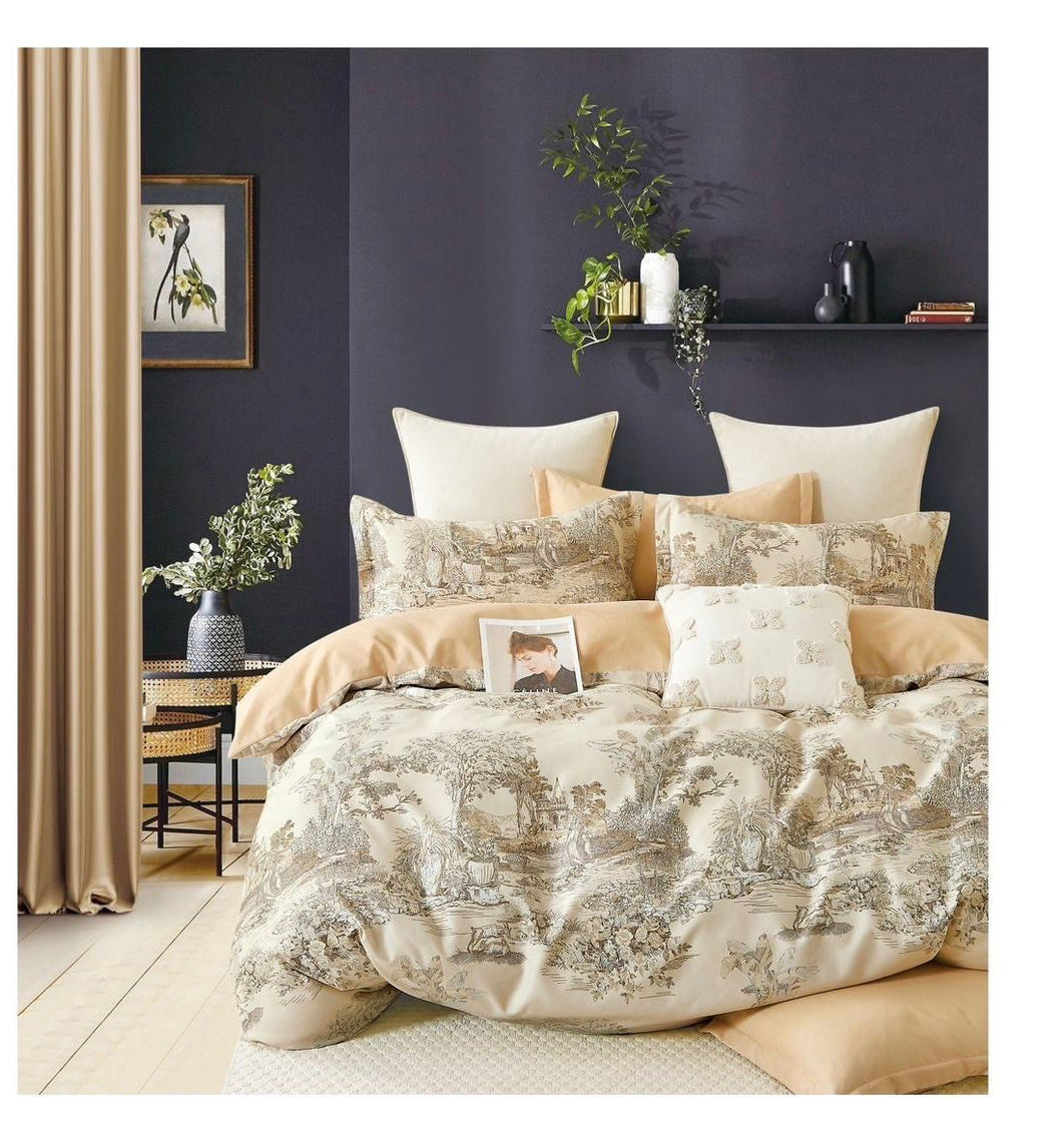 Lenjerie pat dublu, FINET, fara elastic, 6 piese, F-204