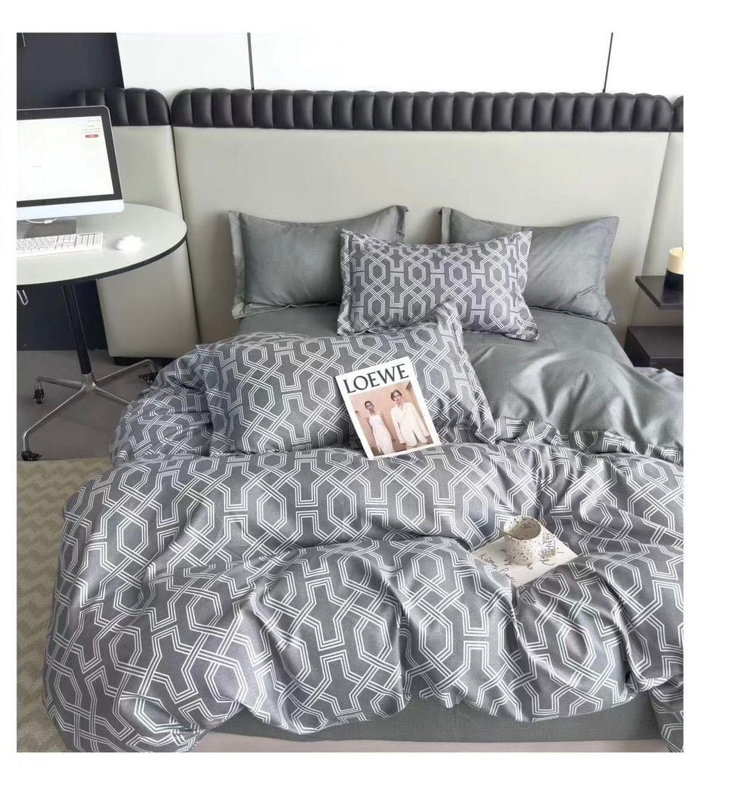 Lenjerie pat dublu, FINET, fara elastic, 6 piese, F-197