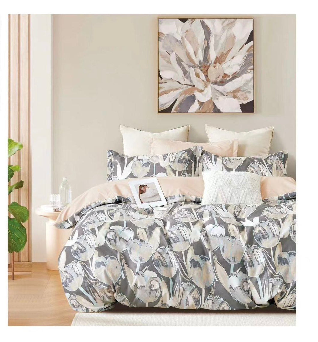 Lenjerie pat dublu, FINET, fara elastic, 6 piese, F-193