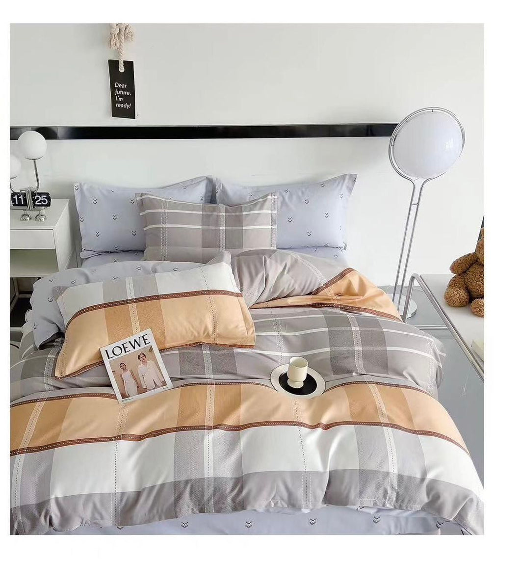 Lenjerie pat dublu, FINET, fara elastic, 6 piese, F-192