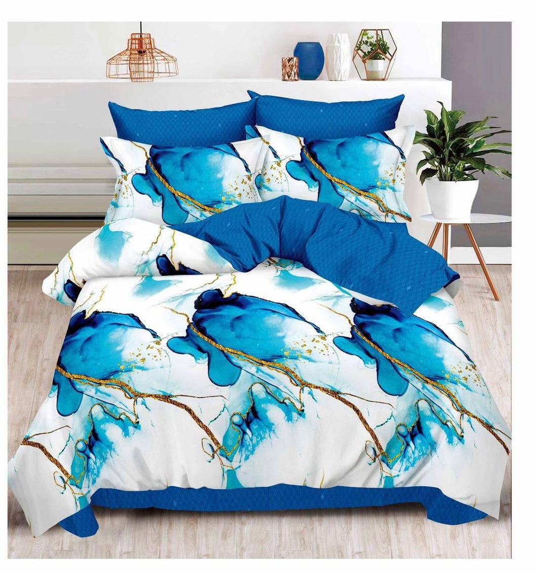 Lenjerie pat dublu, FINET, fara elastic, 6 piese, F-174