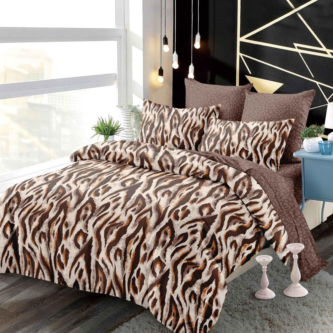 Lenjerie pat dublu, FINET, cu elastic, 6 piese, F-255