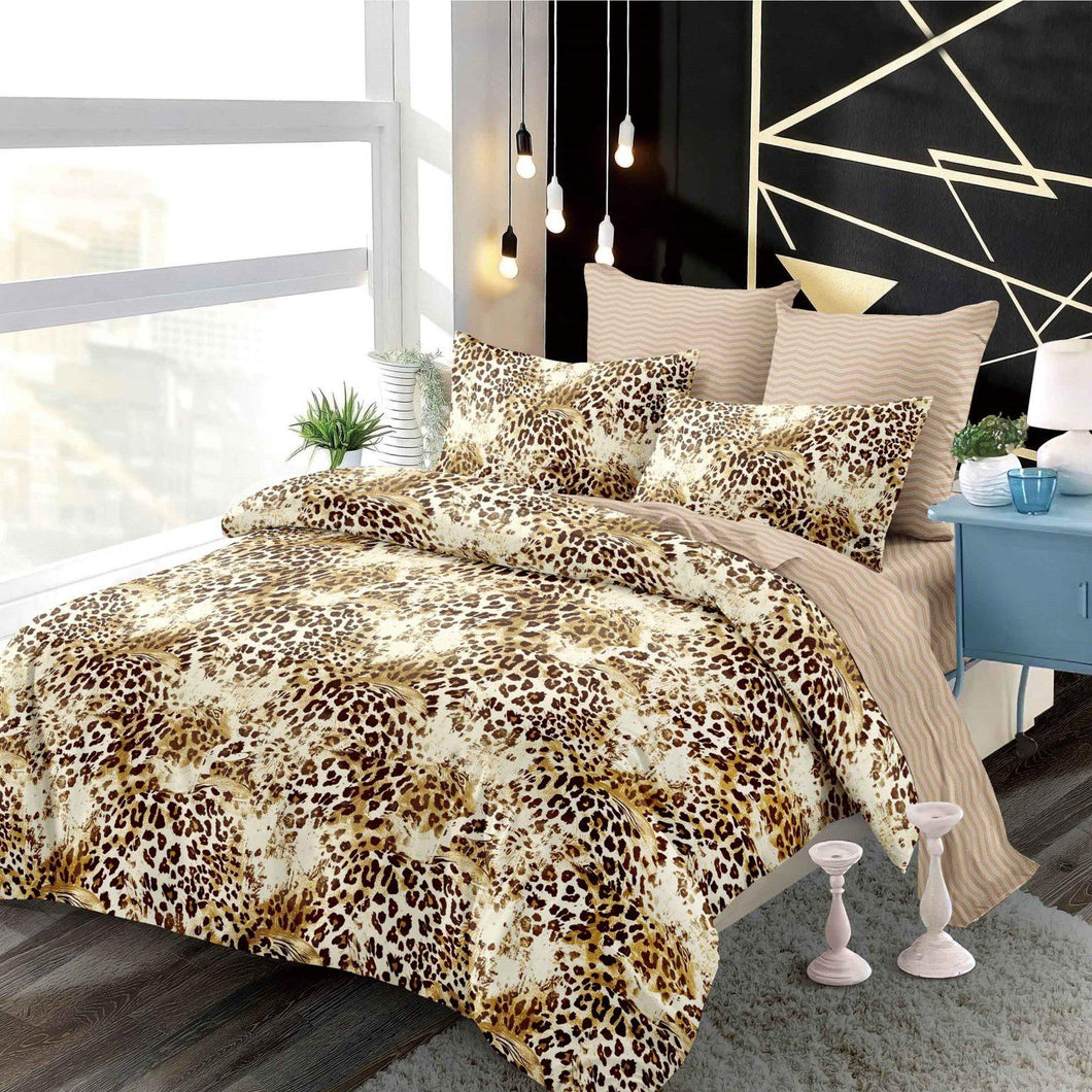 Lenjerie pat dublu, FINET, cu elastic, 6 piese, F-251