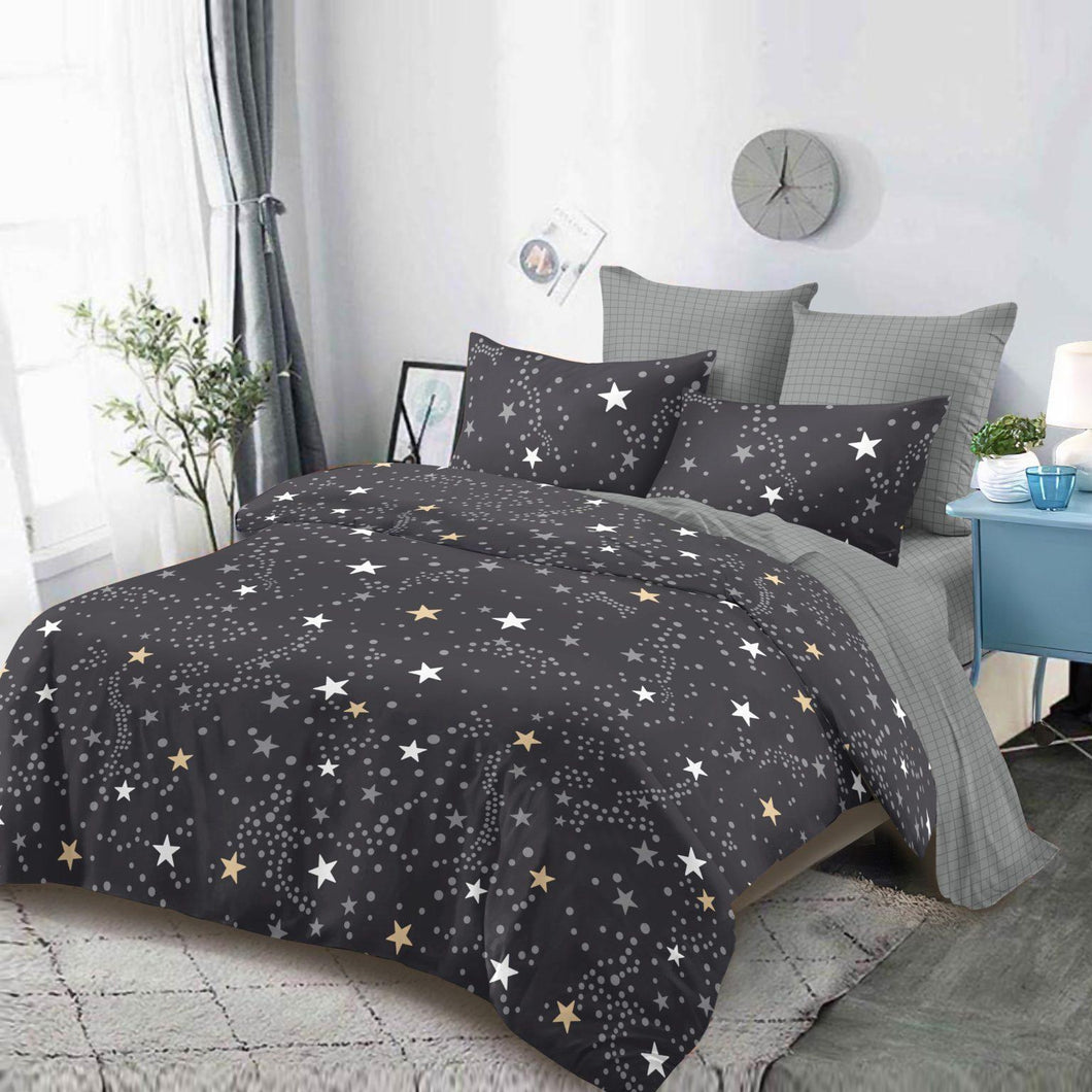 Lenjerie pat dublu, FINET, cu elastic, 6 piese, F-266