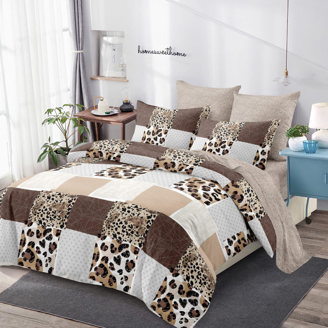 Lenjerie pat dublu, FINET, cu elastic, 6 piese, F-265