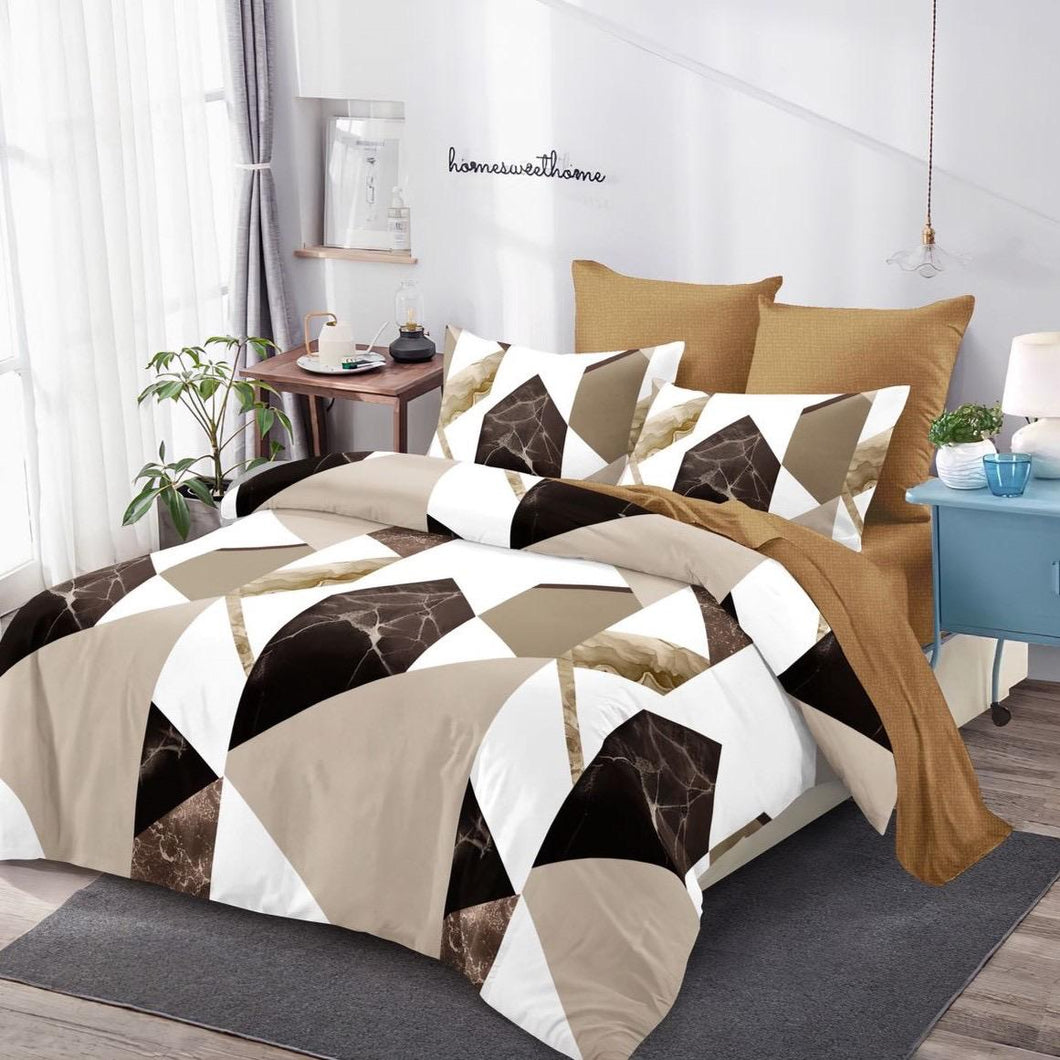 Lenjerie pat dublu, FINET, cu elastic, 6 piese, F-263