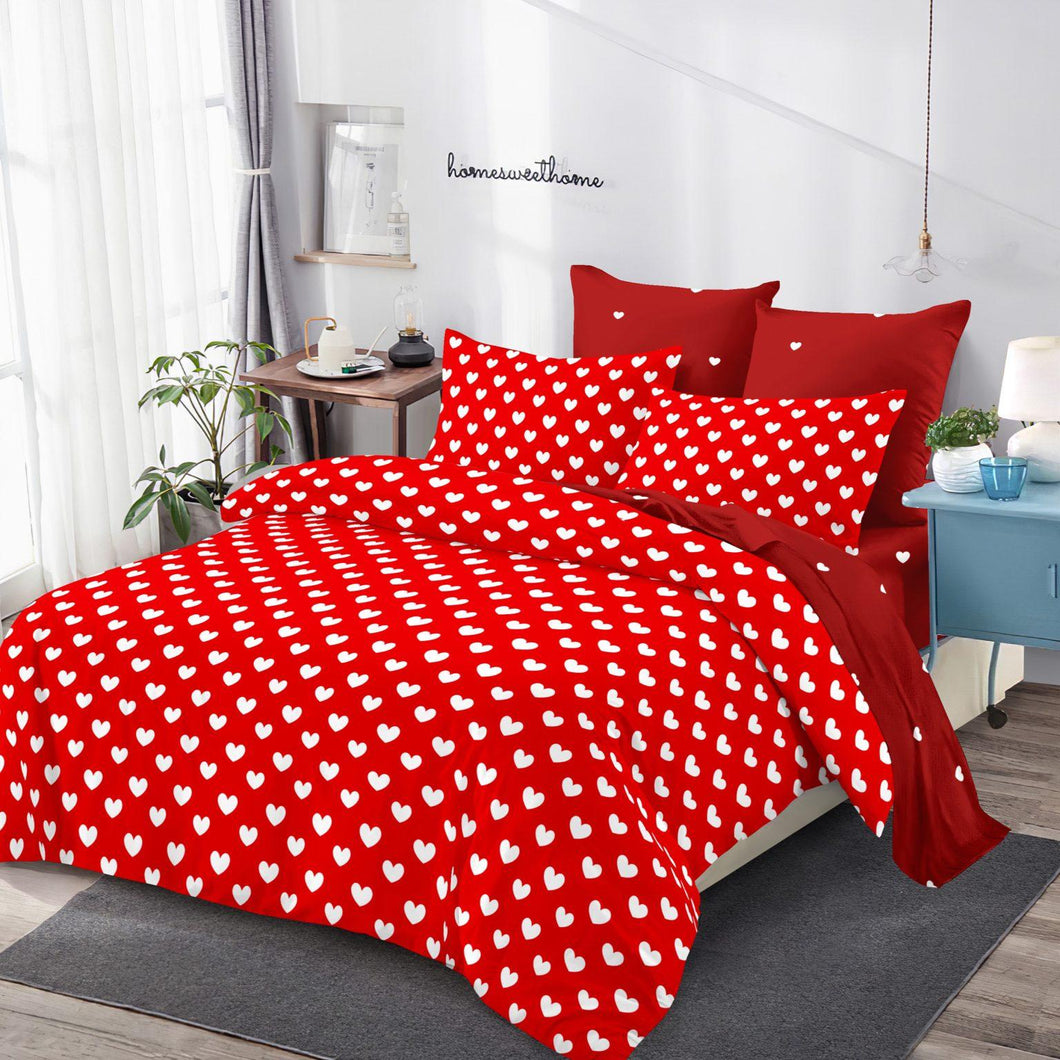 Lenjerie pat dublu, FINET, cu elastic, 6 piese, F-262