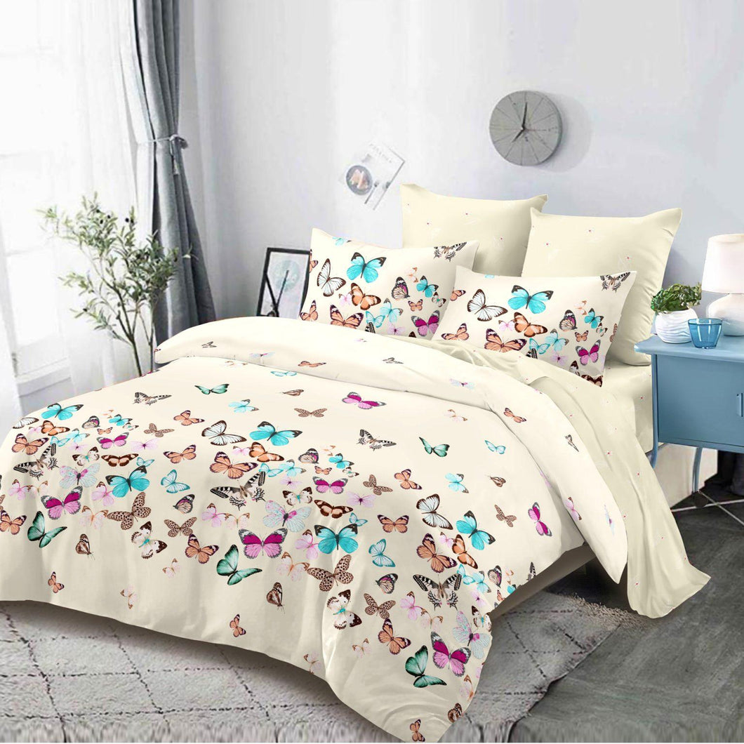 Lenjerie pat dublu, FINET, cu elastic, 6 piese, F-261