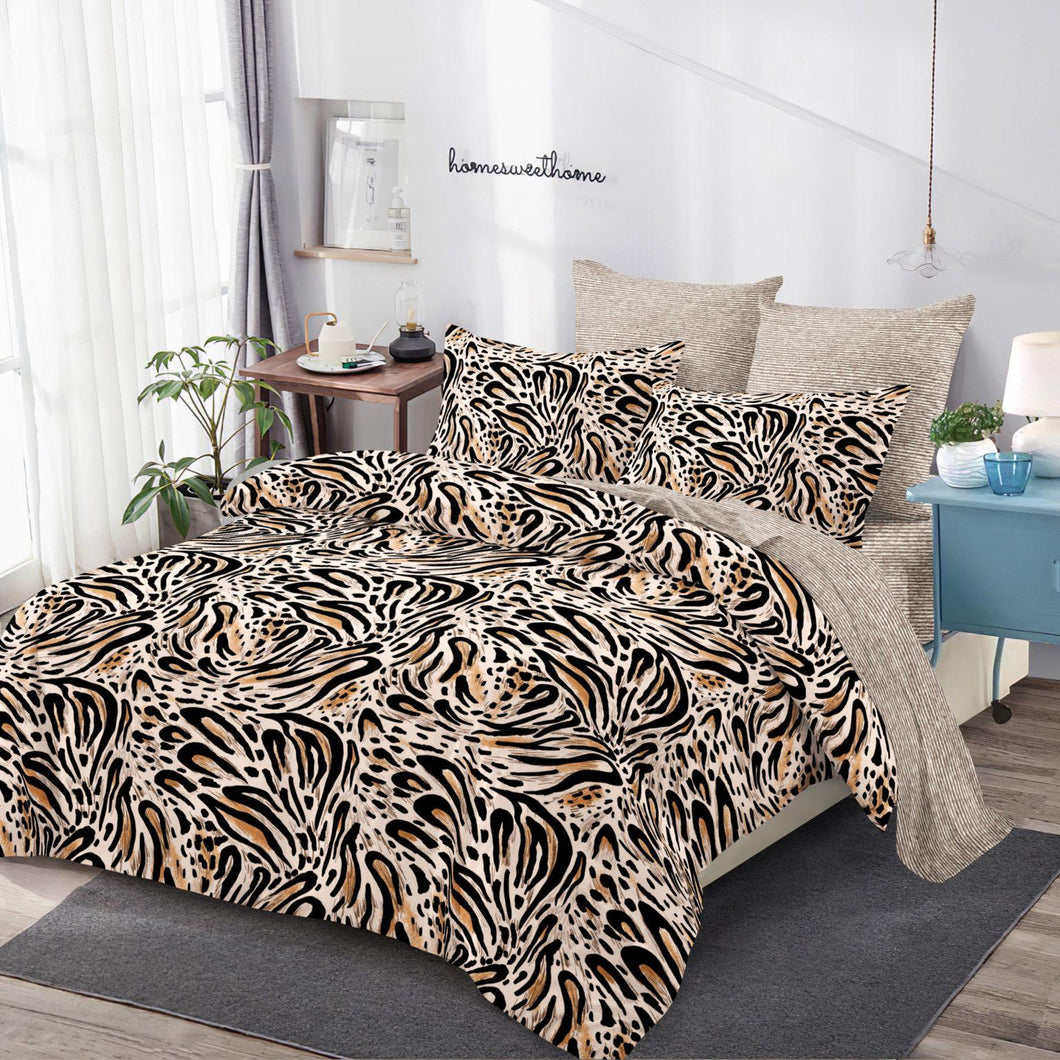 Lenjerie pat dublu, FINET, cu elastic, 6 piese, F-259