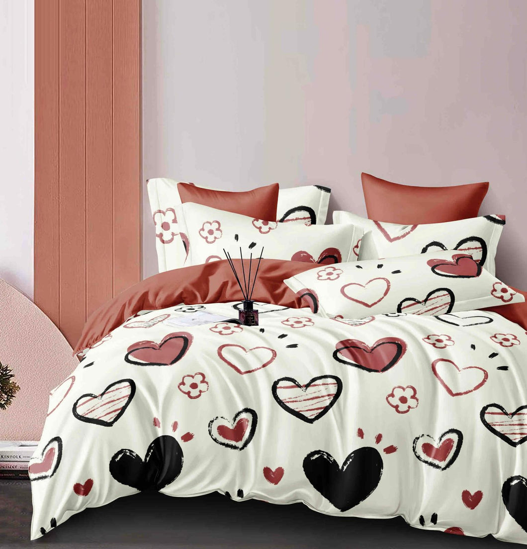 Lenjerie pat dublu, FINET, fara elastic, 6 piese, F-288