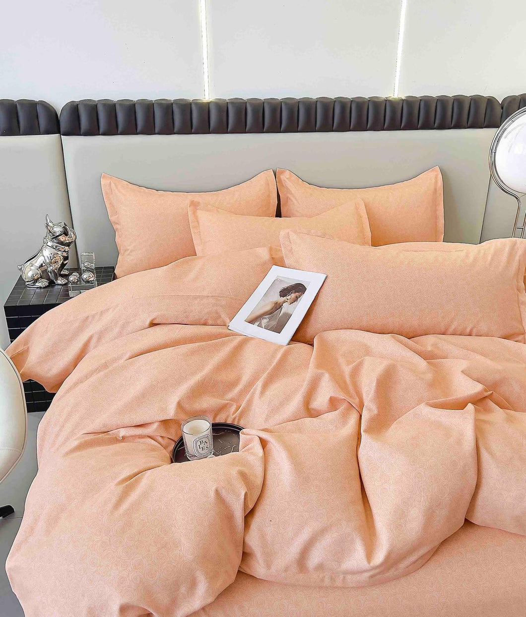 Lenjerie pat dublu, FINET, fara elastic, 6 piese, F-282