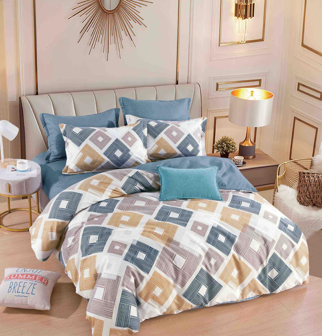 Lenjerie pat dublu, FINET, fara elastic, 6 piese, F-279