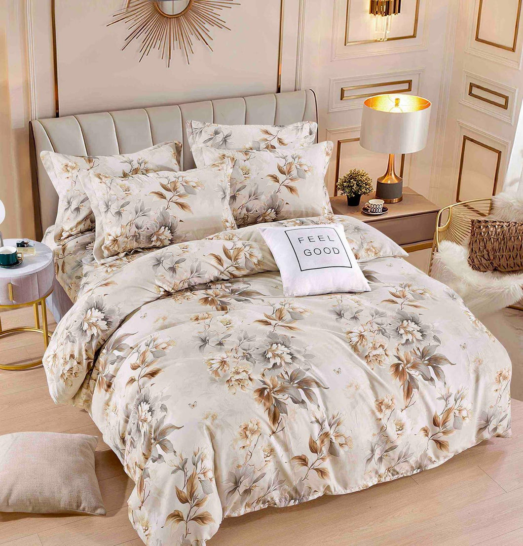 Lenjerie pat dublu, FINET, cu elastic, 6 piese, F-395