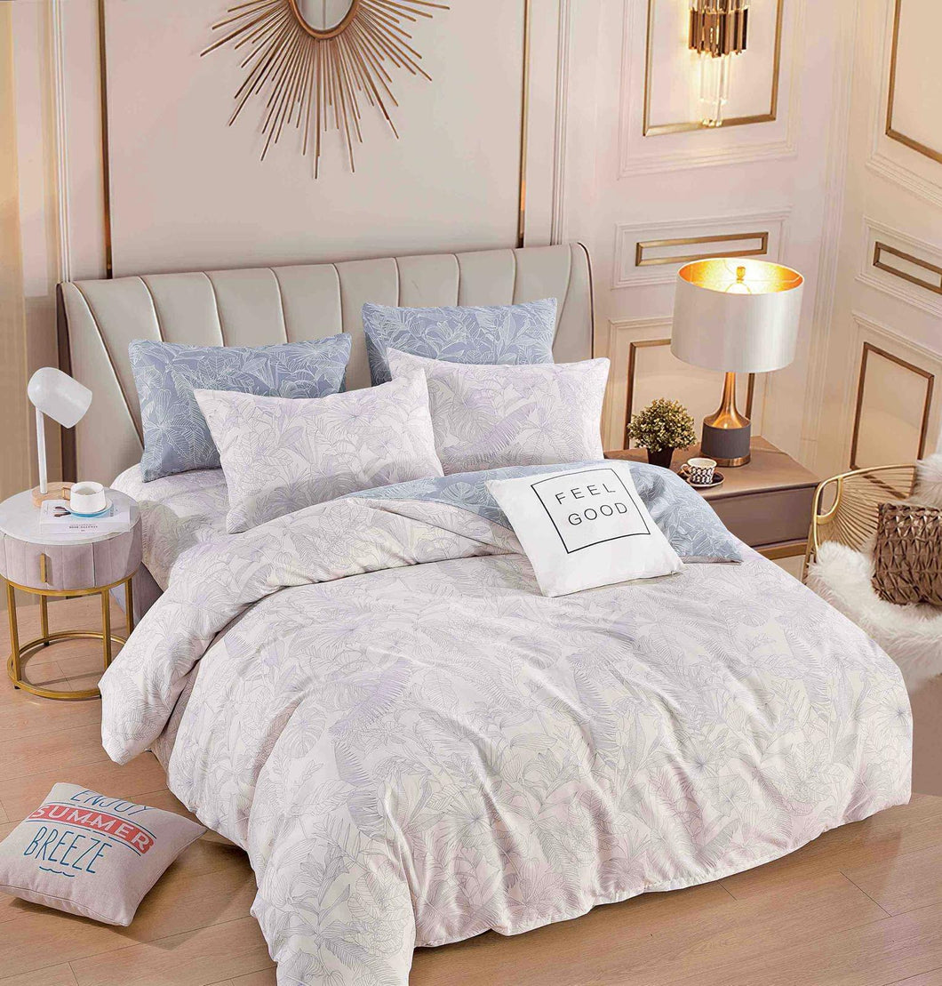 Lenjerie pat dublu, FINET, cu elastic, 6 piese, F-389